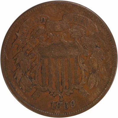 1869 Two Cent Piece VF Uncertified #919 - Image 1 of 2