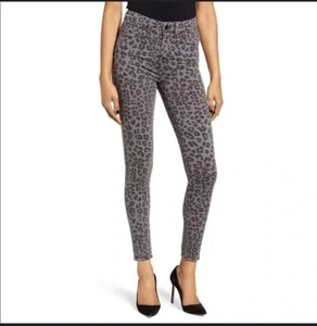 Pantalones ajustados Good American Good Legs - Gris estampado de leopardo talla 2/26 nuevos con etiquetas - Imagen 1 de 8