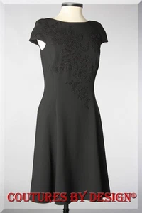 Vestido St John Knits Couture con cuentas estilo crepé caviar talla 8 nuevo con etiquetas precio de venta sugerido por el fabricante $1395 - Imagen 1 de 2