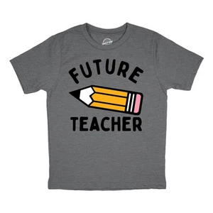 Youth Funny T Shirts Future Teacher Sarcastic Pencil Graphic Novelty Tee For - Picture 1 of 8