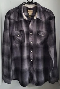 Vintage Rehbock Western Karo Hemd angeraute Baumwolle 48"-122cm L (444WR) - Bild 1 von 3