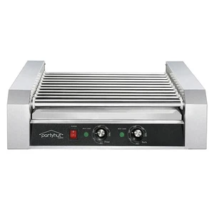 PartyHut Commercial Hotdog Machine 11 Roller and 30 Hot Dog Grill Cooker Warmer - Picture 1 of 6
