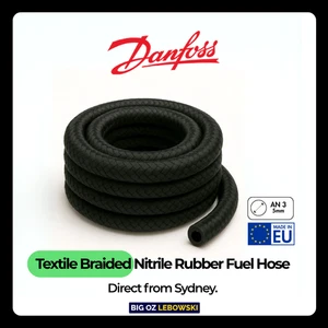 AN3 (3/16") Braided Fuel&Breather Hose-Nitrile Rubber Classic Car/Bike Petrol-1m - Picture 1 of 7