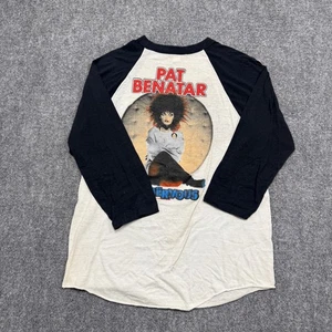 Vintage 1982 Pat Benatar Get Nervous Concert Tour Shirt 3/4 Sleeve XL White USA - Picture 1 of 14
