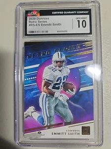 2020 donruss retro series Emmitt Smith cgc 10 - Picture 1 of 2