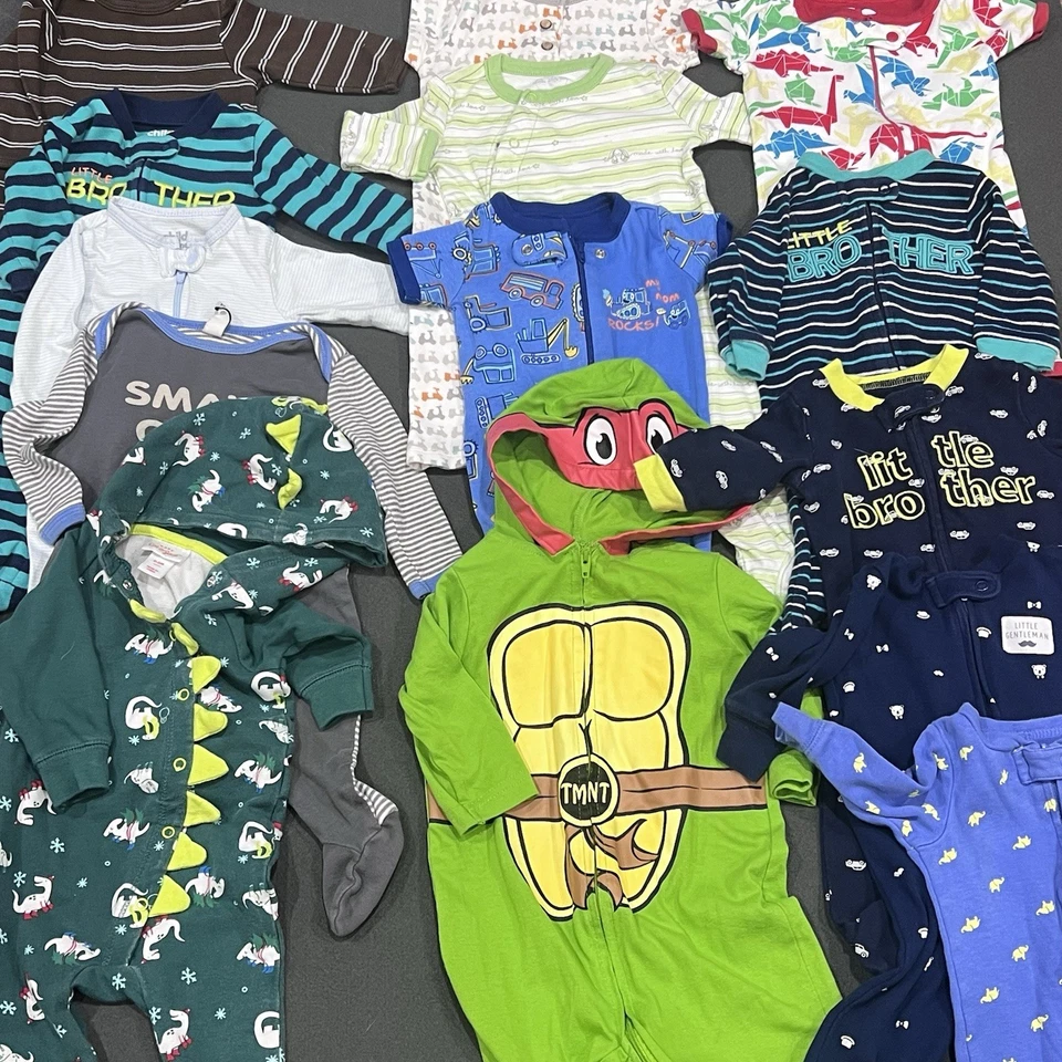Lote Pijama Infantil - Tallas Bebé 0-3 Meses, 3-6 Meses y 6-9 Meses Pijama - Usado en Excelente Condición Foto 1 de 4