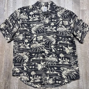 Roundtree & Yorke Herren Großes Hawaiianisches Camphemd 100% Seide Knopfleiste - Bild 1 von 6