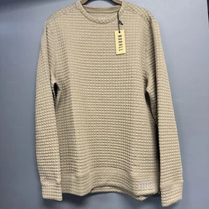 Pullover NOBULL Para Hombre Acolchado Waffle Cuello Redondo Rocas Caídas Marrón Mediano - Imagen 1 de 3