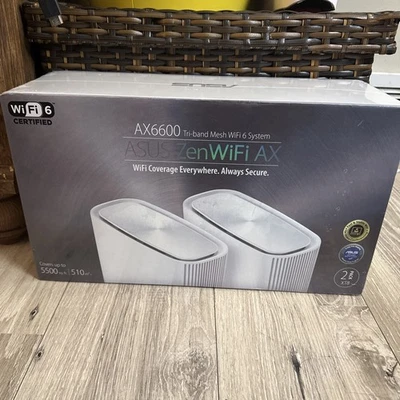 ASUS ZenWiFi AX6600 XT8 Tri-Band Mesh Wi-Fi 6 System Router - White (Set of 2) - Image 1 of 4