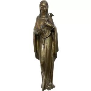 Bronzeskulptur "Madonna mit Rose" - Bild 1 von 12