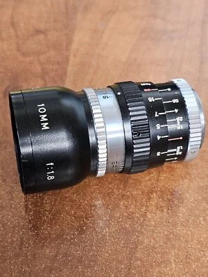 Elitar Soligor Wide Angle 10mm f1.8 C Mount Lens for Bolex & More Good Condition - Image 1 of 4