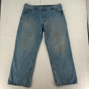 Jeans Timberland uomo ricamato lavaggio leggero 100% cotone denim blu taglia W40 x L32 - Foto 1 di 12