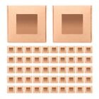 2X(50 Pieces  Kraft  Box with Window Present Packaging Box Treat Box for3731