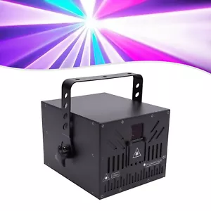 Luce laser ILDA a colori 10W RGB DMX palco DJ club party 30KPPS alluminio - Foto 1 di 19