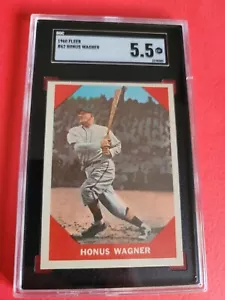 HONUS WAGNER 1960 FLEER CARD #62 GRADED SGC 5.5 EXCELLENT+ PITTSBURGH PIRATES - Picture 1 of 2