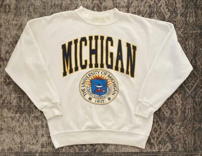 Sudadera De Colección Años 80 90 Santee Universidad de Michigan Wolverines Talla M Hecha en EE. UU. Foto 1 de 4
