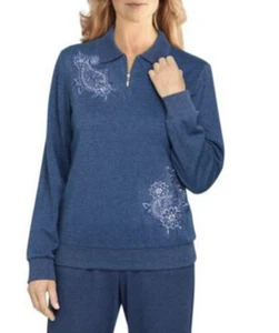 Alfred Dunner Petite Relax & Enjoy Women's Asymmetric Floral Paisley Pullover$58 - Picture 1 of 1