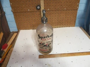 Vintage SPARKEETA CLUB SODA Seltzer Bottle SPARKLETTS WATER CORP - Los Angeles - Picture 1 of 8