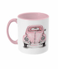 Two Toned Pink Beetle Car Mug