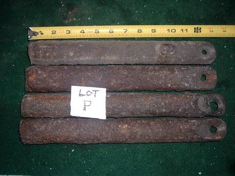 Lot of 4 Antique Vintage Cast Iron Window Sash Weights # 6 pound six lb approx Cover
