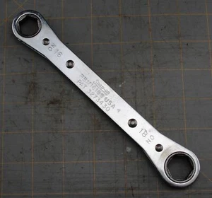 Snap On Tools RBM1618S Double Box End RATCHETING Wrench 16mm x 18mm 6 point - Picture 1 of 7