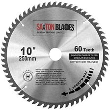Saxton TCT Lame de scie à bois circulaire 250 mm x 30 mm x 60 dents pour scie...