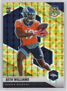 2021 Panini Mosaic #395 Seth Williams Yellow Reactive Denver Broncos RC - Picture 1 of 2