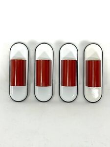 Set of four red Dui sconces by Vico Magistretti for Artemide. Italy 1970s