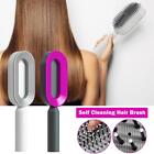 Self Cleaning Hair Brush For Women One-Key Cleaning Massage Comb^ Hair B9J8