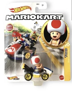 Mario Kart Toad Standard Kart Hot Wheels - Picture 1 of 2