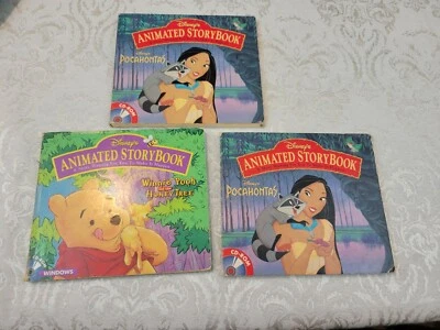 Disney's Animated Storybook Lot of 3 CD Windows/Macintosh 1 Pooh 2 Pocahontas - Image 1 of 4