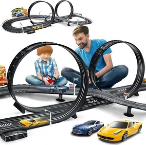 Kids Toy-Electric Powered Slot Car Race Track Set Boys Toys for 6 7 8-12 Years O - Picture 1 of 6