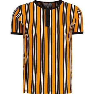 NUEVA CAMISETA SIN CUELLO MADCAP PARA HOMBRE RETRO MOD ABUELO HENLEY MC565 Squire - Imagen 1 de 4