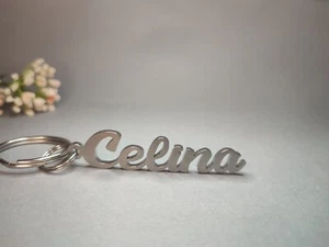 Celina Personalised Stainless Steel Keyring Gift Car Keychain - Picture 1 of 5