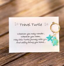 Travel Gift, Travel Turtle 🐢 Keychain, Travel Gemstone Gifts For Friends