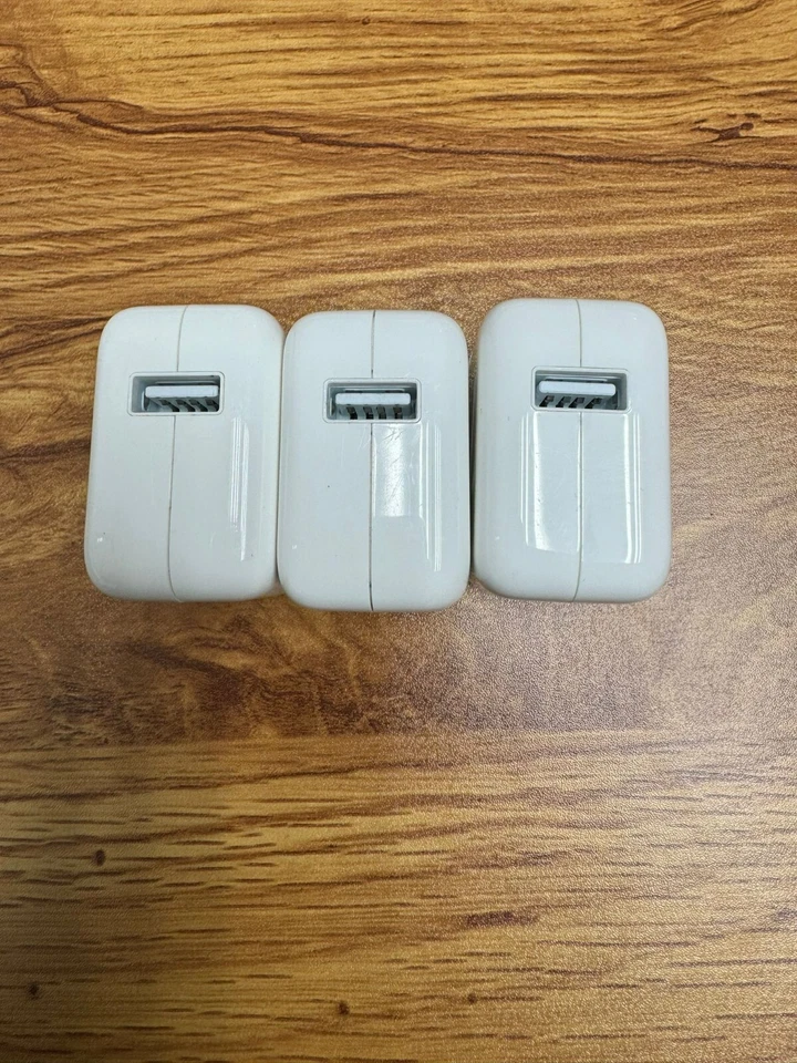 3 PACK!! Original Apple 12w USB Wall Charger Adapter OEM x3 charging cubes - Image 1 of 4