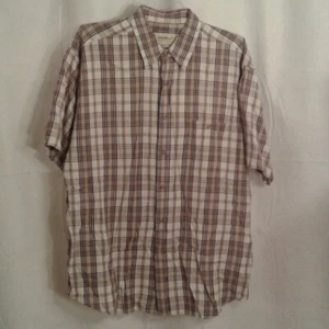 Eddie Bauer XL plaid short sleeve shirt - Picture 1 of 5