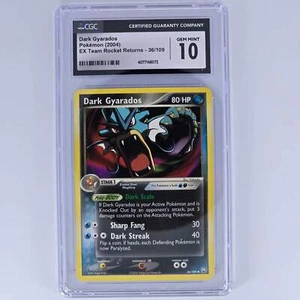 CGC 10 Dark Gyarados 36/109 Uncommon Pokemon EX Team Rocket Returns - Picture 1 of 2