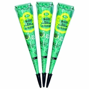 Golecha Henna Mehandi Cones Temporary Tattoo - Green - 3 Cones - Picture 1 of 3