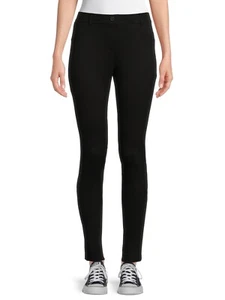 Wonder Nation Legging Juniors 9 Black Stretch Ponte Knit School Uniform Mid-Rise - Picture 1 of 4