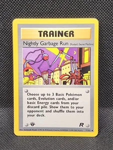 Nightly Garbage Run 77/82 Team Rocket 1. Edition Vintage Pokemon Karte Played - Bild 1 von 2