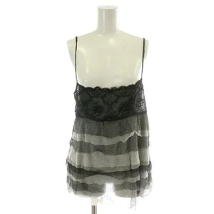 Camicia CHANEL usata bordo tulle trasparente arricciato 38 M nero bianco fras... - Foto 1 di 7