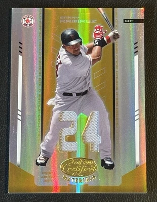 2004 Leaf Certified Materials MANNY RAMIREZ Gold Mirror Game Used Jersey /25 - Image 1 of 2