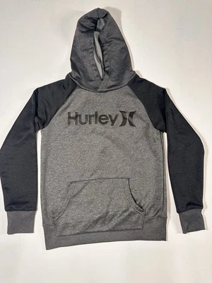Sudadera con capucha Hurley Boys gris y negra H20 Dri absorbente de humedad Foto 1 de 4