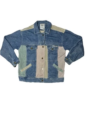 Chaqueta vaquera vintage con retazos multicolor para mujer Together ropa exterior elegante pequeña Foto 1 de 4