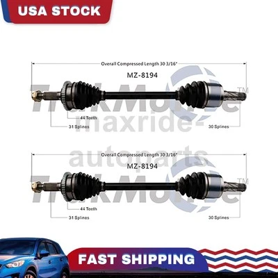 Junta de eixo traseira do lado do motorista do passageiro CV compatível com 1993 1994 1995 Mazda RX-7 - Imagem 1 de 2