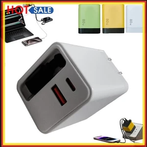 Ładowarka 3 w 1 GaN z kablem typu C 2 porty USB do smartfonów laptopów (biała) - Zdjęcie 1 z 12