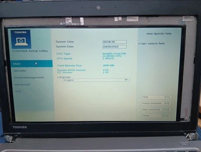 Toshiba Tecra Z40 14" Laptop Core i3 4030U 1.9Ghz 4gb. Missing Parts. Spares  - Image 1 of 4