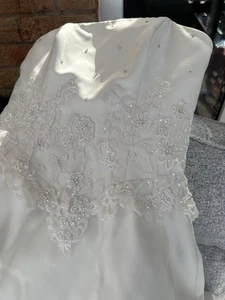 Strapless Ivory Wedding Dress Size 8-10 Bridal Gallery - Picture 1 of 13