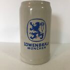 Vintage Lowenbrau Munchen German Beer Stein 1L 7.25" Tall Ceramic Shiny Lion